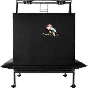 플레이탑이 있는 대형 새장용 컬러데이 굿나잇 새장 커버(특허 있음) 블랙 68