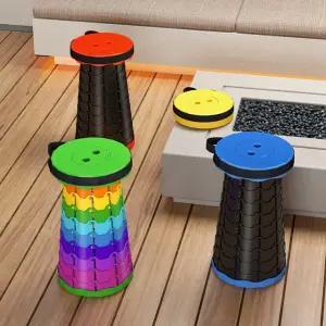 휴대용 캠핑 낚시 간이 의자 접이식 자바라 아코디언 미니 스툴