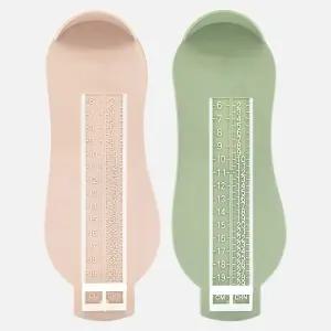 측정공구 유아 아동 신발 발 사이즈 측정기 발길이 측정 자 베이지 그린