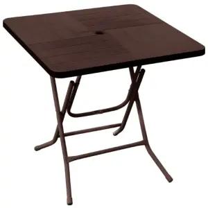 초콜릿 사각 탁자 테이블 1개 파라솔 접이식 포장마차