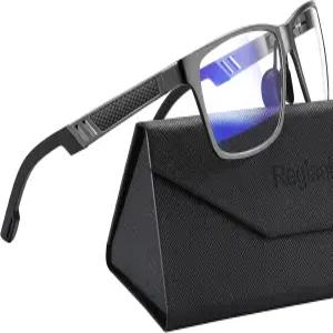 레글랄리 블루 라이트 차단 안경 남성/여성용 게이밍 컴퓨터 스크린 메탈 프레임 A01