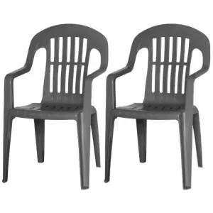 국산 안락 의자 회색 2개 간이 보조 플라스틱 야외 행사 편의점 학교 포장마차 포차