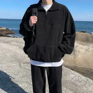 자체제작 오버핏 후리스 반집업 아노락 맨투맨 5 color 1133943