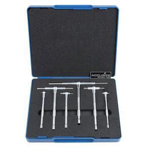 산업용 공구 5/16인치 - 6인치, 6ps/세트 텔레스코핑 게이지 세트, 새틴 크롬 마감, 3602-5018