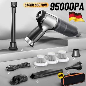 95000Pa 무선 자동차 진공 가전 미니 사용 강력한 청소기 홈 흡입 제품 듀얼 휴대용 자동