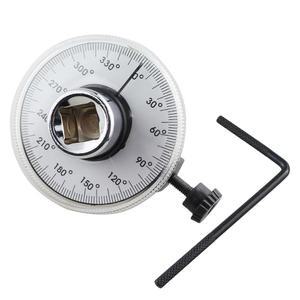 토크 및 각도 패스너를 지정하는 렌치 실버 스틸 측정 도구가 포함된 TAODAN 360도 조절 가능한 드라이브 게이지 세트 1/2인치 도구