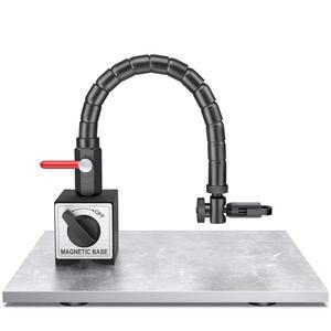 HDLNKAK 표시기 마그네틱 베이스 및 플렉스 암 콤보, 디지털 다이얼 게이지용 360도 스템 홀더, 디스크 정밀 측정용 로터/볼 게이지