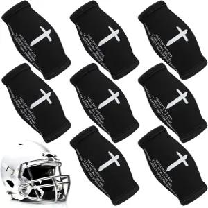 플루트산 8개 크로스 페이스 축구 턱 스트랩 커버 헬멧 패드 호환