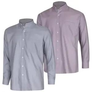 [파파브로] 남성 울 혼방 헨리넥 카라 셔츠 DE-SHAH-WP2,5