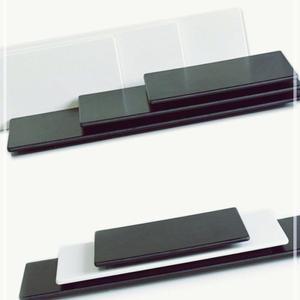 [2개구성] 멜라민 초밥 반찬 30cm 3호 크림 케이터링 치즈 사시미 브런치 샐러드 긴 사각 일식 KWCF34C9