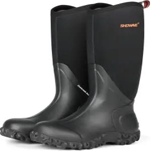 쇼웨이브 여성 레인 네오프렌 방수 농어 머드 부츠 키 큰 고무 낚시용 있는 내구성 가드닝 단열 여성용