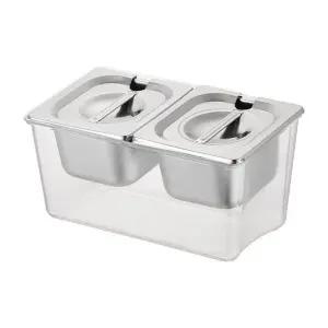 업소용 반찬통 2구 조미료 뚜껑 주스 3구 소스통