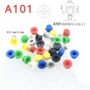 100Pcs A101 촉각 푸시 버튼 스위치 라운드 캡 4.5x7.4mm 모자 모양 6X6/6x6mm 택트 마이크로 내부 구멍 3.