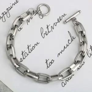 스틸 인기 써지컬 플레이트 체인 감성 남녀 공용 팔찌 FlR6+7enW