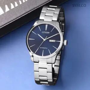 시티즌 NH8350-83L 오토매틱 캘린더 딥블루 아날로그 남자 메탈 시계 d