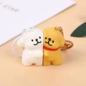 ( )포옹 강아지키링 자석열쇠고리 커플템 우정템_24527034