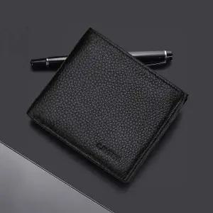 중지갑 40대 남자 반지갑 비건레더 중년선물 지퍼있는 2컬러