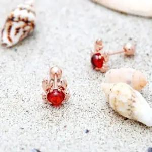 팬티세트 데일리팬티 피어싱 쁘띠 금침 요일팬티 큐빅 금침피어싱 로즈골드피어싱