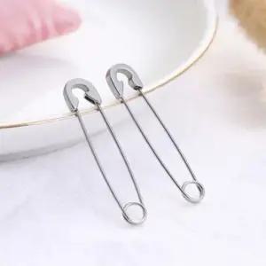 써지컬스틸 남자 클립형 얇은 여자 옷핀 귀걸이 혼주귀걸이 투명피어싱 왕진주귀걸이