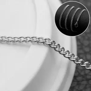 목걸이 써지컬 체인 스틸 커브 2.1mm 써지컬미아방지목걸이 후원목걸이 군번줄 백금목걸이
