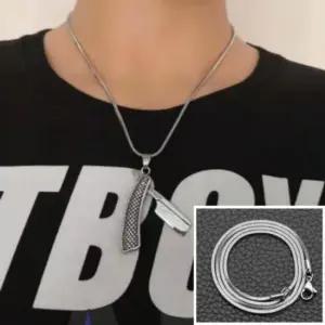 남자목걸이 힙한목걸이 체인목걸이 사각사선 써지컬미아방지목걸이 후원목걸이 군번줄