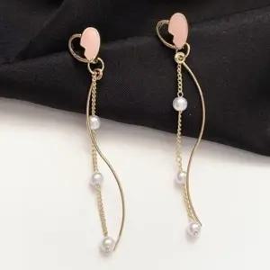 블링썸 반쪽하트 드롭귀걸이 BLS121 반쪽하트 드롭귀걸이 패션귀걸이