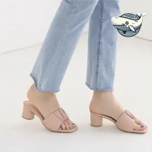 여름 데일리 미들굽 슬리퍼 뒷밴딩 편안한 구두 여성슬리퍼 여름슬리퍼 발편한슬리퍼