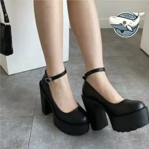 스타일리시 통굽 발목 스트랩 구두 세련된 통굽구두 통굽힐 발편한여성구두 편한여자구두