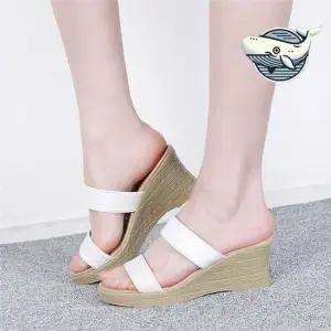 편안한 여름 웨지힐 미용사슬리퍼 실내 외출 웨지샌들 웨지힐 웨지힐샌들 여성웨지샌들