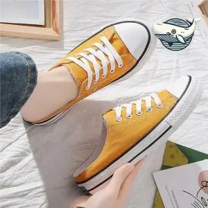 캐주얼 데일리 슬립온 뮬 편안한 캔버스 신발 뮬슬리퍼 여성여름신발 여성블로퍼 여성뮬