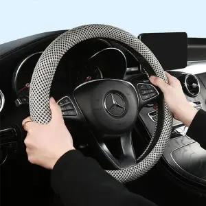 핏픽 자동차 메쉬 핸들커버 차량용품 얇은 논슬립 덮개 인테리어 소품 WFIO5ZO