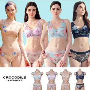 [크로커다일][크로커다일] 크로커다일 플라워 브라팬티 4세트(CD079)
