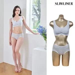 [신영와코루][신영와코루] 신영와코루 슬림라이너 레이스 프리컷 인견 브라팬티 블루 1세트