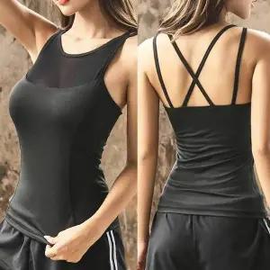 나시티 실내운동 요가복 메쉬 브라캡 민소매 여자