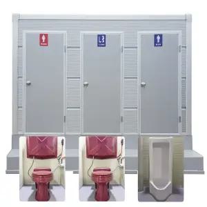 포세식화장실 이동식화장실 포세식 양변기2개 소변기1개 산업용 SEAB3Y2S1