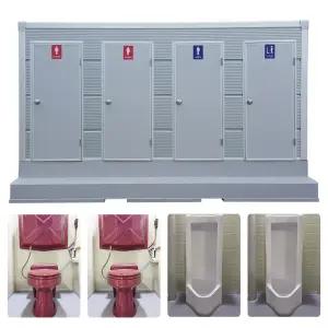 포세식화장실 포세식 이동식화장실 양변기2개 소변기2개 산업용 SEAB4Y2S2