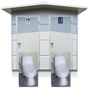 수세식화장실 수세식 이동식화장실 양변기2개 산업용 SEAS2Y2