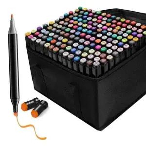 [셀러에이드]만화채색펜 붓펜 양쪽펜 삽화용 싸인펜 미술도구 168색