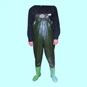 [셀러에이드]그린 안전 PVC 방수 가슴장화 낚시용 해루질 갯벌 작업화