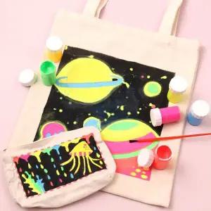 [셀러에이드]아이디몬 6색+붓 형광포스터물감세트