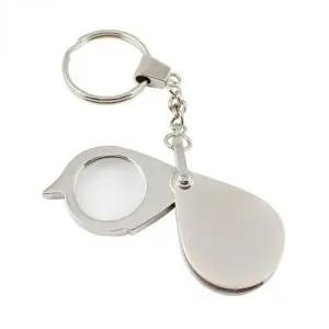 휴대용 10배 돋보기 미니 확대경 키홀더 키링