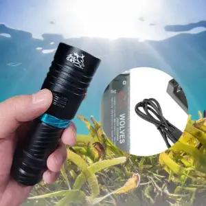 26650배터리 충전기포함 IPX8 XM L2 L2M 수중랜턴 캠핑 아웃도어 다슬기 스쿠바 손전등