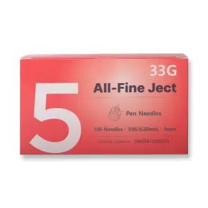 올파인젯 멸균주사침 인슐린 펜니들 33Gx5mm 1박스 100개