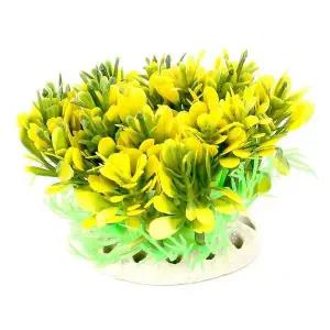 어항꾸미기 수초 인조 은신처 노랑 꽃 열대어