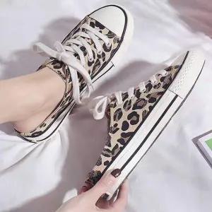 로우 KHG918X1 무늬 슈즈 스니커즈 호피 데일리 캔버스 캐주얼