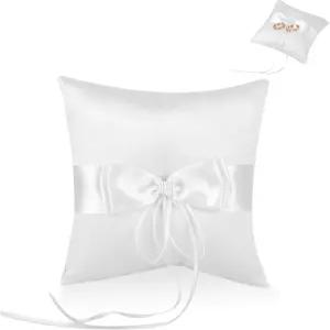 프르디 링 베어러 베개 웨딩 사랑스러운 보크노트 포켓 홀더 결혼식 파티 장식용 반지 (5.91인치)