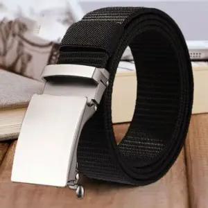 패브릭 WVQ530O7 인기 자동버클 벨트(블랙) 남성정장 감성