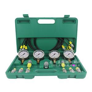 굴삭기 유압 게이지 그린박스 4테이블4파이프9피팅 질소 측정 압력계 압력게이지 세트 오일 펌프 압력게이지