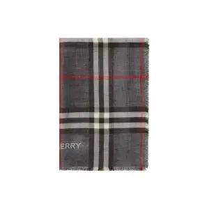 [버버리] 체크 울 실크 리버서블 스카프 146553852