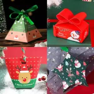 크리스마스 포장 봉투 포장지 종이 상자 구디백 쿠키 답례 간식 킨더조이 사탕 어린이집